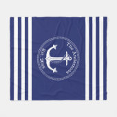 白航海のいかりファミリ名カラーを選択 フリースブランケット (正面(横))