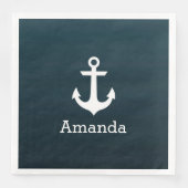 白航海のいかり青グラデーションパーソナライズされた名 (正面)