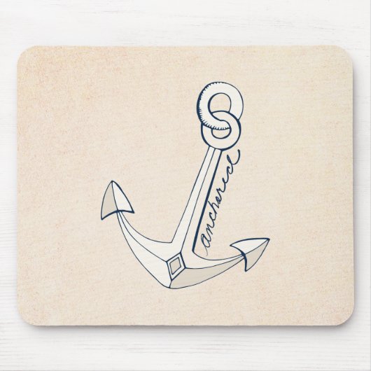 白航海のいかり マウスパッド (正面)