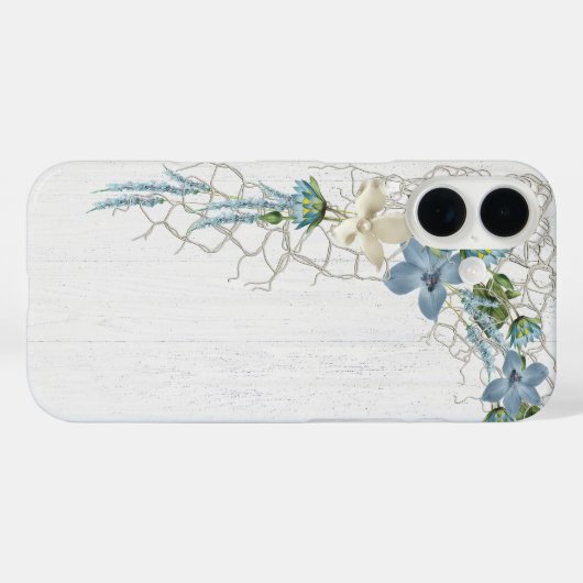 白航海のく塗った木の上に網と花 Case-Mate iPhoneケース (裏面 (横))