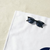 白航海のと青のいかり{色を選択} ビーチタオル (インサイチュ)