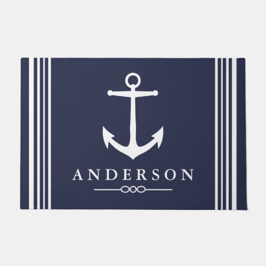 白航海のエレガントいかり | カスタマイズ ドアマット (正面)