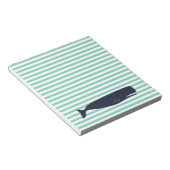 白航海のストライプ鯨類 ノートパッド (アングル)