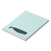 白航海のストライプ鯨類 ノートパッド (回転)