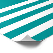 白航海の帆船シルエッ遠くにト/帆/アクア ポスター (角)