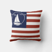 白航海の帆船/アメリカ国旗ストライプ用 クッション (裏面)
