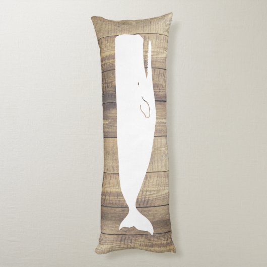 白航海の鯨フェイク軽船木材 ボディピロー (裏面 (縦))
