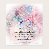 白色お洒落曼荼羅デザイン 名刺 (内部フラット)