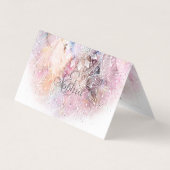 白色お洒落曼荼羅デザイン 名刺 (正面)