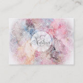 白色お洒落曼荼羅デザイン 名刺 (正面)