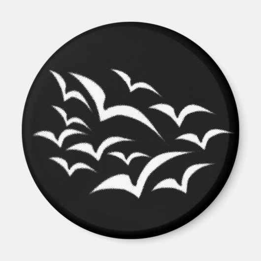 白色こうもり雲磁石 マグネット (正面)