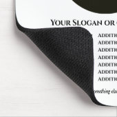 白色とQRコード独自の文字とロゴを追加 マウスパッド (コーナー)