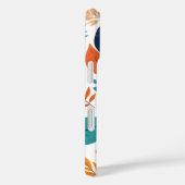 白色に熱帯の離れ植物柄 Case-Mate iPhoneケース (裏面 / 右)