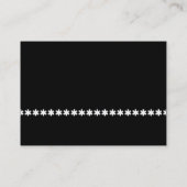 白色のアスタリスク線 – 黒 名刺 (裏面)