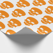 白色のスカル ラッピングペーパー (角)