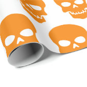 白色のスカル ラッピングペーパー (ロールコーナー)