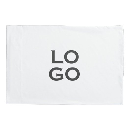 白色のビジネスカスタムロゴまたは会社ロゴ 枕カバー (裏面-左)