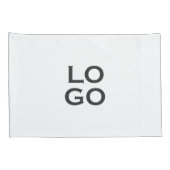 白色のビジネスカスタムロゴまたは会社ロゴ 枕カバー (裏面-右)