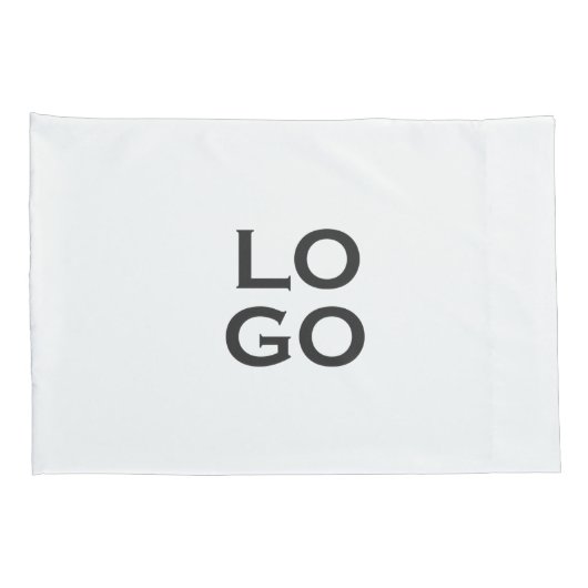 白色のビジネスカスタムロゴまたは会社ロゴ 枕カバー (裏面-右)