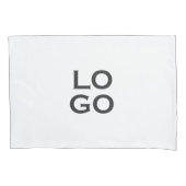 白色のビジネスカスタムロゴまたは会社ロゴ 枕カバー (正面左)