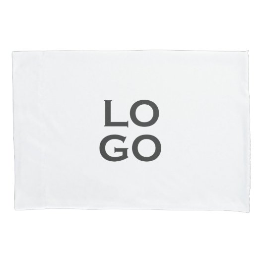 白色のビジネスカスタムロゴまたは会社ロゴ 枕カバー (正面左)