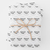 白色のビジネスロゴのシームレスなパターン ラッピングペーパーシート (インサイチュ)