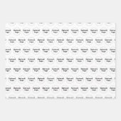 白色のビジネスロゴのシームレスなパターン ラッピングペーパーシート (正面)