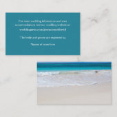 白色のビーチ結婚式エンクロージャカード エンクロージャーカード (正面/裏面)