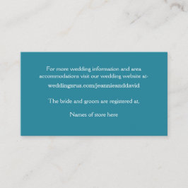 白色のビーチ結婚式エンクロージャカード エンクロージャーカード