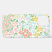 白色のフローラカラフルパターンをベクトル  Case-Mate iPhoneケース (裏面 (横))