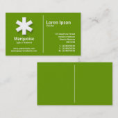 白色のミドルルールアスタリスク – 緑(669900) 名刺 (正面/裏面)