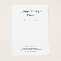 白色のミニマルジュエリーイヤリングディスプレイ