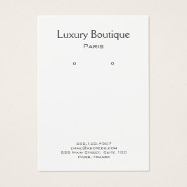 白色のミニマルジュエリーイヤリングディスプレイ