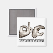 白色の磁石 マグネット (正面/裏面)