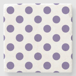 白色の紫外線水玉模様 ストーンコースター