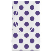 白色の紫外線水玉模様 スモールペーパーバッグ (正面)