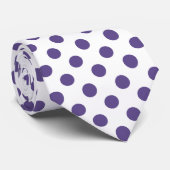 白色の紫外線水玉模様 ネクタイ (ロール)