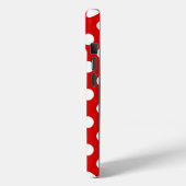 白色の赤フェミニン水玉模様模様 Case-Mate iPhoneケース (裏面 / 左)