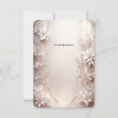 白色アイボリーフローラサンキューカード サンキューカード (裏面)