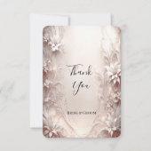 白色アイボリーフローラサンキューカード サンキューカード (正面)
