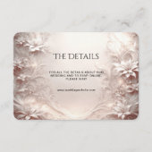 白色アイボリーフローラ詳細エンクロージャカード エンクロージャーカード (正面)