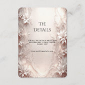 白色アイボリーフローラ詳細エンクロージャカード エンクロージャーカード (正面)