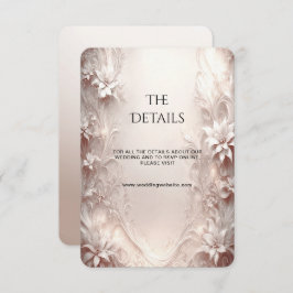 白色アイボリーフローラ詳細エンクロージャカード エンクロージャーカード