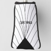 白色アールデコデザイン ゴルフヘッドカバー (回転90)