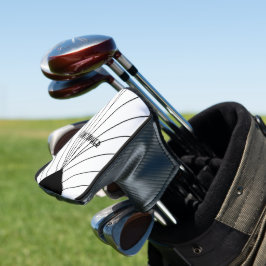 白色アールデコデザイン ゴルフヘッドカバー