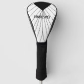 白色アールデコデザイン ゴルフヘッドカバー (正面)