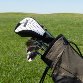 白色アールデコデザイン ゴルフヘッドカバー