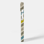 白色イエローグレーブルーモザイクシェブロンズ宝石モングラム Case-Mate iPhoneケース (裏面 / 左)