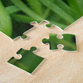 白色イエローデイジーフラワージグソーパズル ジグソーパズル (側面)