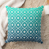 白色クローバーパターン クッション (ブランケット)